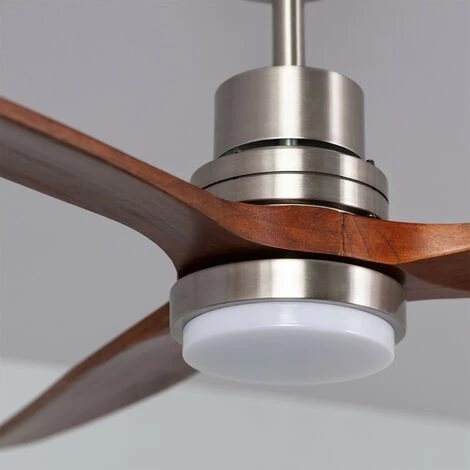 TECHBREY Ventilateur De Plafond LED Savate Niquel 132cm Moteur DC - Nickel – Image 5