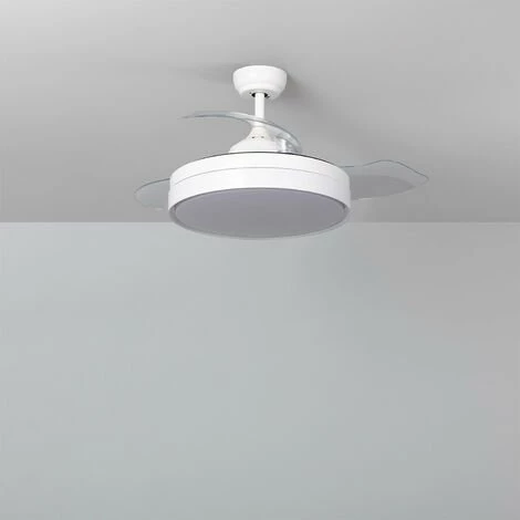 TECHBREY Ventilateur De Plafond LED Dalori Blanc 106cm Moteur DC - Blanc