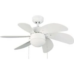 CRISTALRECORD Ventilateur 6 Pales 76cm - Tabit Blanc CRISTALREDORD 85-790-06-100