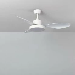 TECHBREY Ventilateur De Plafond LED Caspio Blanc 121cm Moteur DC - Blanc