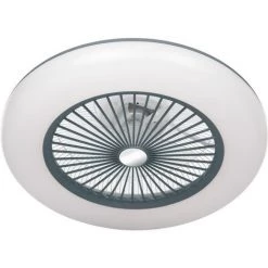 Lixada Ventilateur De Plafond Intelligent Avec Eclairage Lampe De Ventilateur Plafonnier Avec Telecommande Controle De L'APP Reglable 3 Vitesses Du Vent Temperature De Couleur Reglable Gradation Continue Pour Chambre Salon Salle A Manger, Modele: Gris - M
