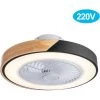 ASUPERMALL Ventilateur De Plafond Ac220V Avec Eclairage Avec Telecommande Lampe De Ventilateur De Plafond 3 Couleurs Lumiere 3 Vitesses Vent Plafonnier Pour Chambre Salon Salle A Manger, Noir