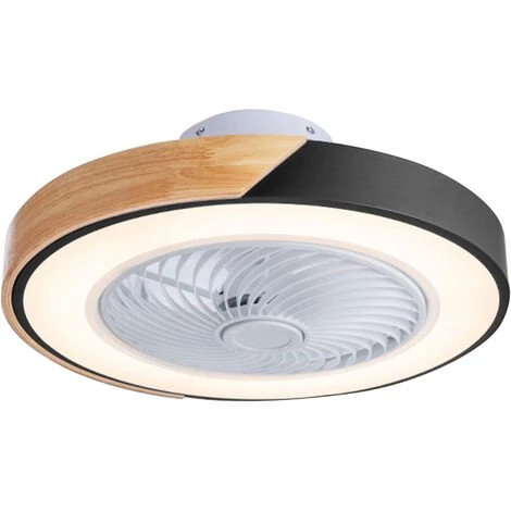 ASUPERMALL Ventilateur De Plafond Ac220V Avec Eclairage Avec Telecommande Lampe De Ventilateur De Plafond 3 Couleurs Lumiere 3 Vitesses Vent Plafonnier Pour Chambre Salon Salle A Manger, Noir â Image 3