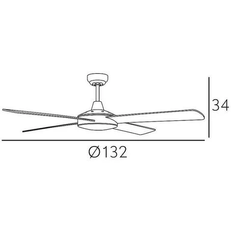 Ventilateur Sans Télécommande Marron OSTRO Clair FABRILAMP. â Image 3