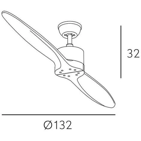 Ventilateur Avec La Incurie LESTE DC Sans Lumière, Deux Lames Il Y A 5 FABRILAMP â Image 5