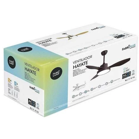 FAN HAYATE Led 40w, Marron Avec Télécommande FABRILAMP â Image 4