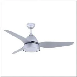 Ventilateur Moteur Dc AUTAN Silver Avec Lumière E27 Avec Télécommande FABRILAMP