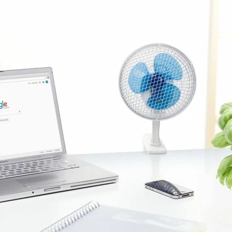 Bestron Ventilateur De Bureau à Pince 19 Cm 15 W Blanc ACF15 - Blanc