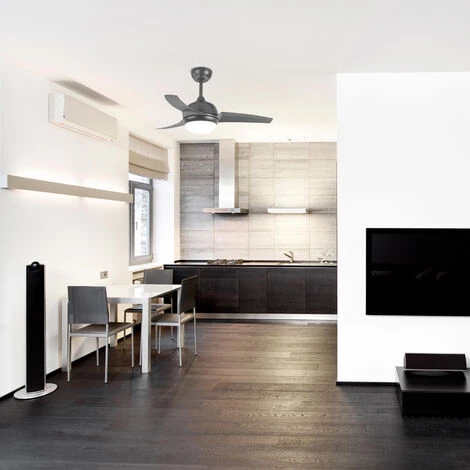 SULION Ventilateur De Plafond Moteur AC 107cm LED 18W CCT Gris â Image 3