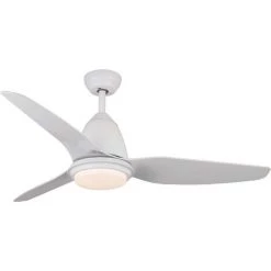 SULION Ventilateur De Plafond Moteur AC 132 Cm LED 18W 4000K Blanc