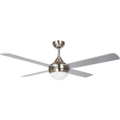 SULION Ventilateur De Plafond Moteur AC 132cm LED 18W Pales Réversibles Gris / Bois