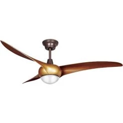 LEDS·C4 Ventilador IP20 Helix LED 6W 3000K Imitación Madera Madera 274lm - Bois