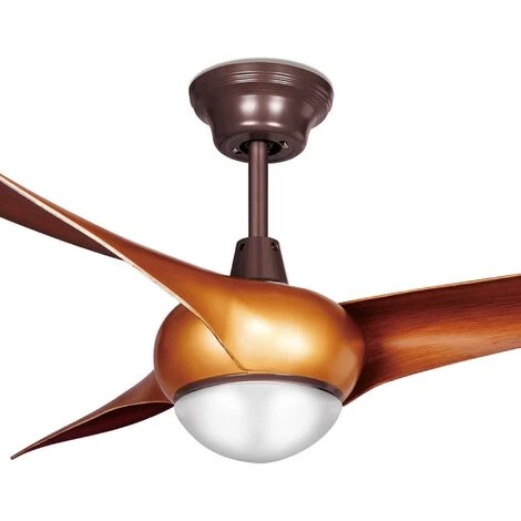 LEDS·C4 Ventilador IP20 Helix LED 6W 3000K Imitación Madera Madera 274lm - Bois – Image 2