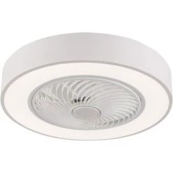 GOJOY Ventilateur De Plafond LED Plafonnier Deux Couleurs - Dimmable Avec Télécommande Creative Moderne Pépinière Chambre Bureau Éclairage Plafonnier Ventilateur Dans Luminaires (Blanc)