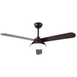 Ventilateur DC Modèle UMI Marron Led 24w Pales Réversibles FABRILAMP