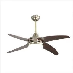 Ventilateur De Moteur à Courant Continu Et FABRILAMP En Cuir KLOD 2xe27