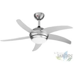 SUINGA Ventilateur De Plafond Tristar, 112 Cm, Avec Télécommande, 60 W, Gris.