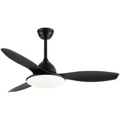 Ventilateur Noir Modèle YAEL DC Moteur, Led 72w FABRILAMP