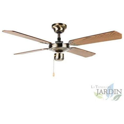 SUINGA Ventilateur De Plafond Orbegozo, 4 Pales Réversibles Et 3 Vitesses, Vieil Or â Image 2