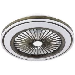 Ventilateur-plafond Led PRUGA Cuir 80w FABRILAMP
