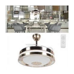 SZYB 36W Ventilateur De Plafond LED Pales Pliable Lumière Du Jour Avec Télécommande - 42 Pouces