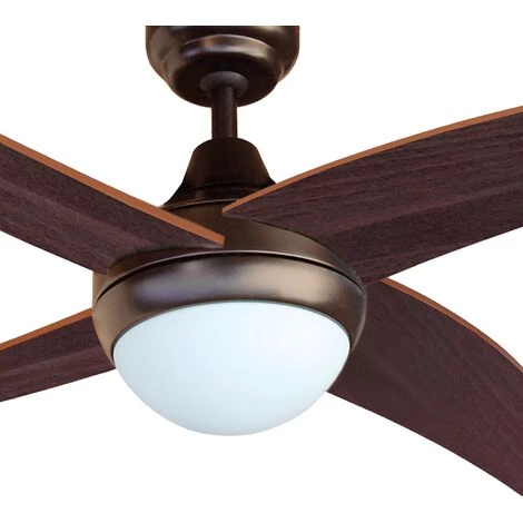 SULION Ventilateur De Plafond Moteur DC 122cm 2xE27 Marron Scrim â Image 2