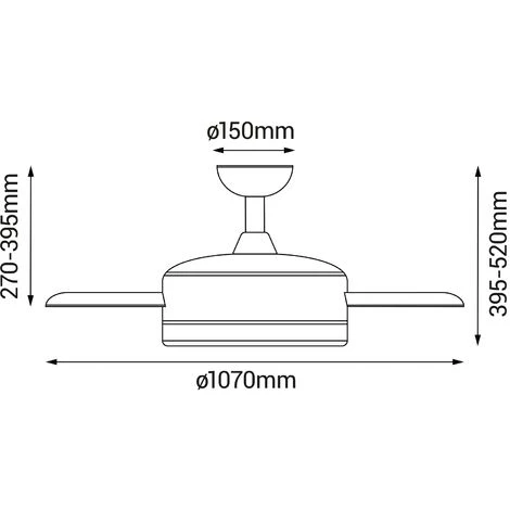 SULION Ventilateur De Plafond Moteur DC 107cm LED 36W 3CCT Marron Bombay L â Image 3