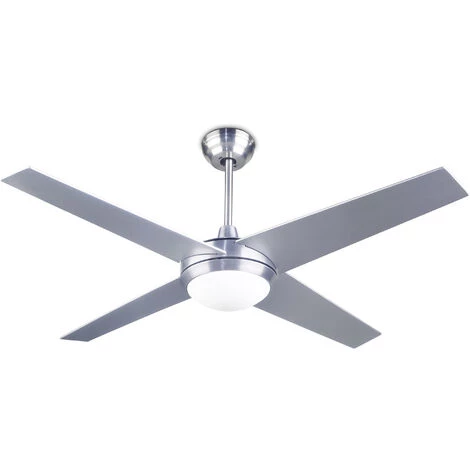 LEDS·C4 Ventilateur Ip20 Hawai R7s 100w Nickel Satiné Wengé