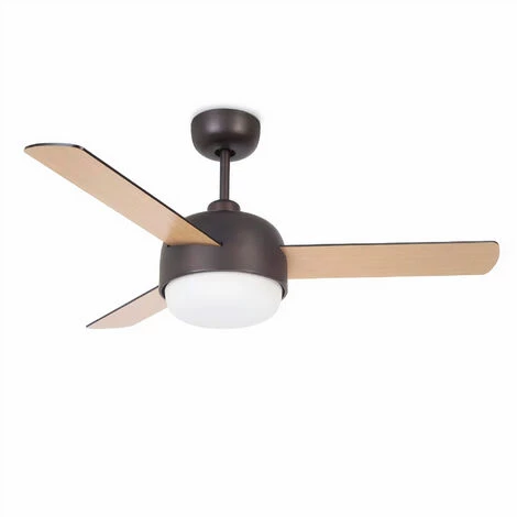 LEDS·C4 Ventilateur Ip20 Klar E27 15w Marron Cuivré Bois