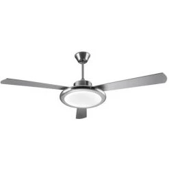 LEDS·C4 Ventilateur Ip20 Bahia Led 24.4w Blanc Chaud - 3 000 K On-off Nickel Satiné Wen