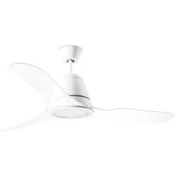 LEDS·C4 Ventilateur Ip20 Tiga Led 16.6w Blanc Chaud - 3 000 K On-off Blanc Brillant Tran