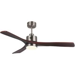 KLASS FAN Ventilateur De Plafond DC Et Lumière LED Avec Pales En Bois 132cm Télécommande Et Wifi - Noir