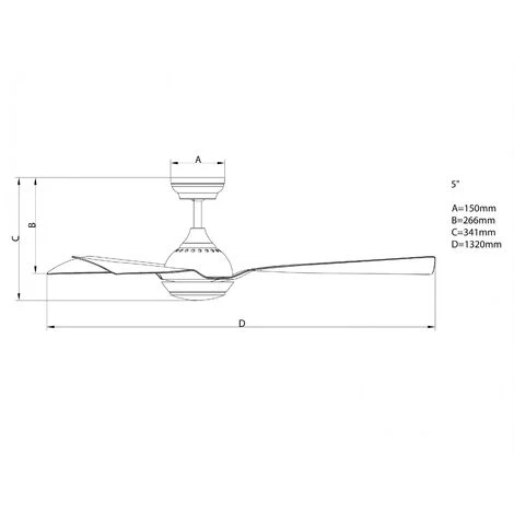 KLASS FAN Ventilateur De Plafond DC Pales 132cm En Bois Avec IP20 Et Dimmer LED - Marron â Image 4