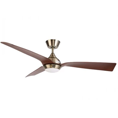 KLASS FAN Ventilateur De Plafond DC Pales 132cm En Bois Avec IP20 Et Dimmer LED - Marron â Image 5
