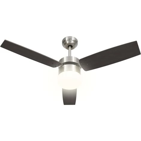 INLIFE Ventilateur De Plafond Lampe Et Télécommande 108cm Marron Foncé â Image 4