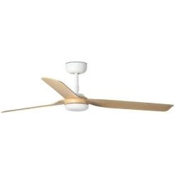 FARO BARCELONA Ventilateur De Plafond Sans Lumière Blanc/bois PUNT