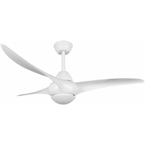 ETC-SHOP Ventilateur De Plafond Blanc Avec éclairage Ventilateur De Plafond Blanc Avec Télécommande Lampes Ventilateur Plafond, Minuterie CCT, 1x LED 20W 2300Lm, D 115 Cm