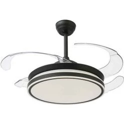 Ventilateur Noir Modèle NEVADA LED Avec Moteur DC TEGALUXE