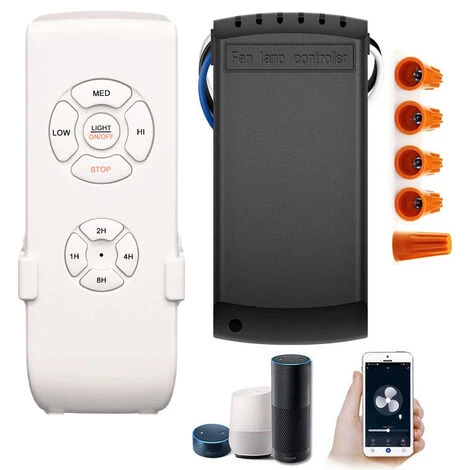 PERLE RARE Sans Fil Ventilateur Télécommande Kit Universel Avec 4 Timing 3 Vitesses De Ventilateur De Plafond Pendentif Lampe Fan Contrôle Commutateur 220V