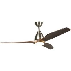 QAZQA Levant - LED Ventilateur De Plafond Moderne - 1 Lumière - Ø 130 Cm - Marron - Moderne - Éclairage Intérieur - Salon I Chambre I Cuisine I Salle à Manger - Marron