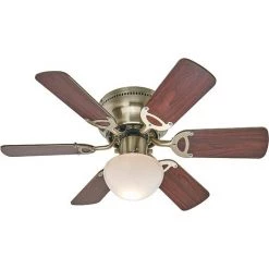 PESCE Ventilateur De Plafond Avec Lampe 'Flavio' (Moderne) En Marron En Bois E. A. Pour Salon & Salle à Manger (1 Lampe,à E27, A++) De | Ventilateur