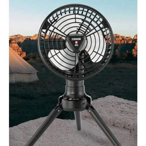 LITZEE Petit Ventilateur De Plafond Rechargeable Par USB - Portable - Intensité Variable - Pour L'extérieur Et L'intérieur - À Suspendre - Lampe De Nuit Multifonction â Image 5