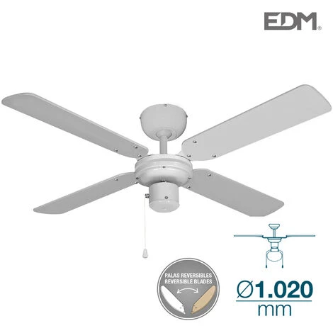 EDM 33802 VENTILATEUR DE PLAFOND BALTIC BLANC 50W Ø PALES 102 Cm.