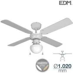 EDM 33800 CARIBE VENTILATEUR DE PLAFOND BLANC 50W Ø PALES 102 Cm.