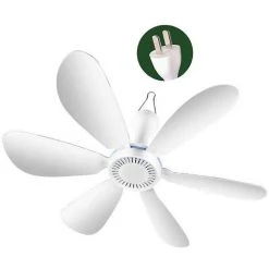 Ensoleillé 220V 20W 6 Feuilles 16.5inch Silencieux Dortoir Lit Suspendu Ventilateur ON OFF Interrupteur