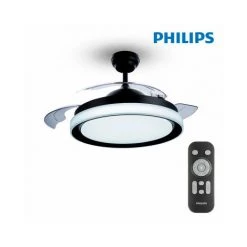 Ventilateur De Toit LED ATLAS BLACK MODÈLE PLUSE: 28 + 35W ASPAS: Ø106cm Avec Télécommande Philips