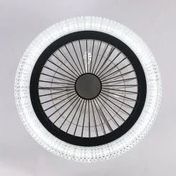 Yoouyida Moderne Salon Éclairage Ventilateur Lustre LED Gradation En Continu Ventilateur De Plafond Lampe Simplicité Acrylique Ventilateur Lumière Pour Chambre D'enfants Étude Chambre Salle À Manger