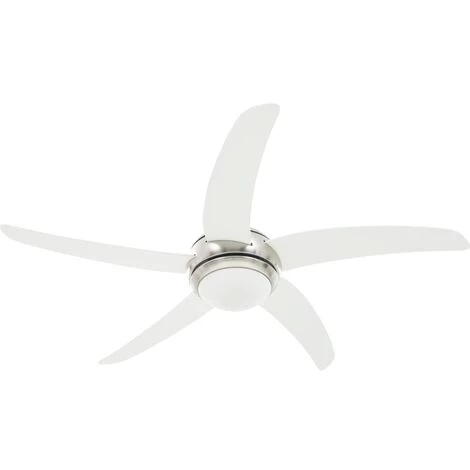 SUPERMARKET Ventilateur De Plafond Orné Avec Lampe 128 Cm Blanc â Image 2