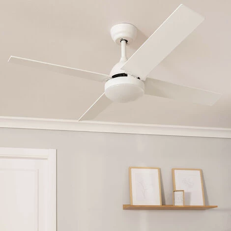 TECHBREY Ventilateur De Plafond LED Extérieur Hayworth Blanc 127cm Moteur DC - Blanc â Image 2