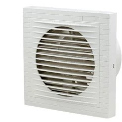 Hengda Ventilateur De Salle De Bain Ventilateur Mural Avec Déflecteur De Refoulement 150mm Hotte Aspirante Toilette Cuisine - Blanc